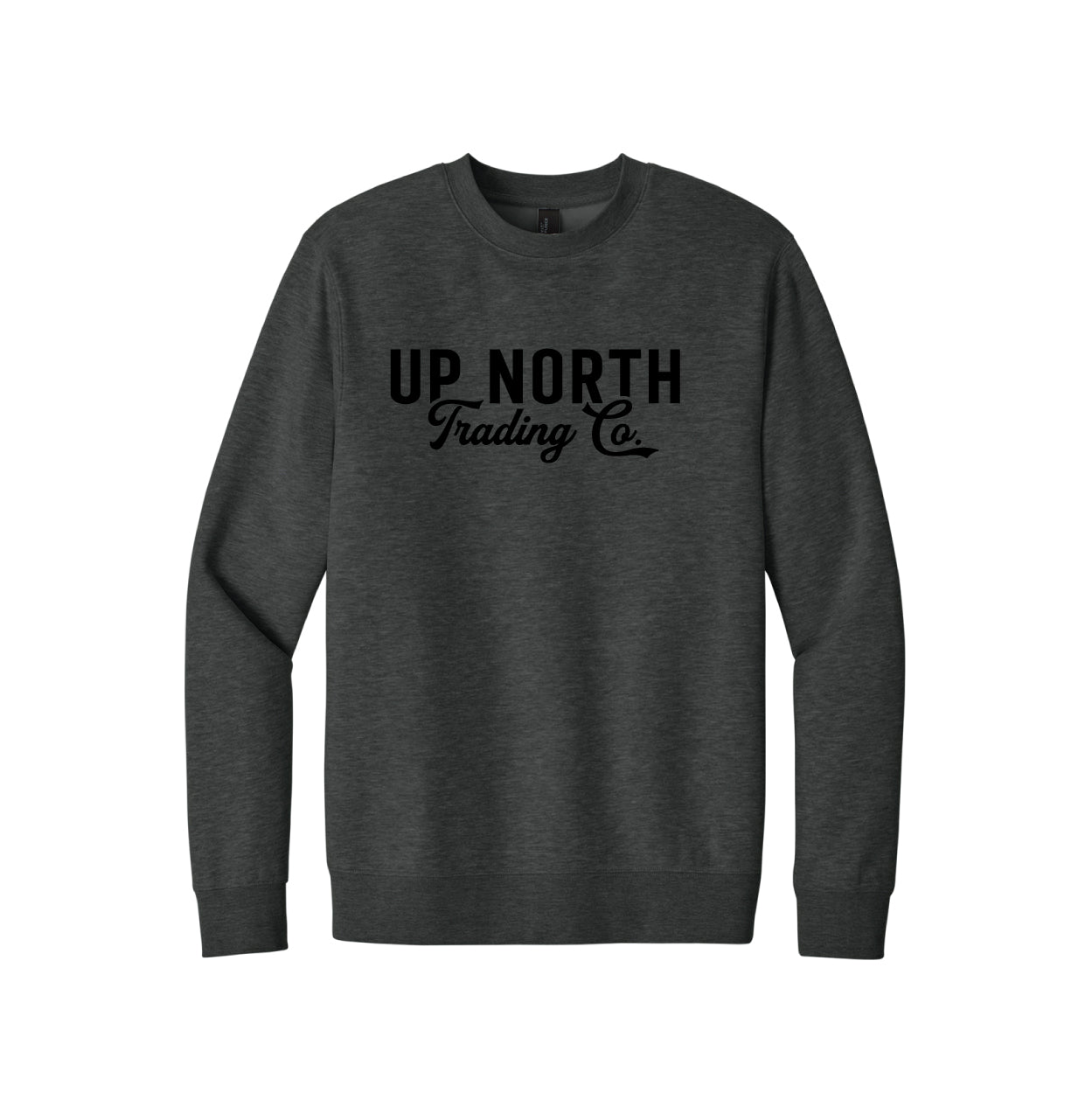 Charcoal Black Script Crewneck