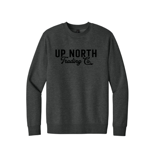 Charcoal Black Script Crewneck