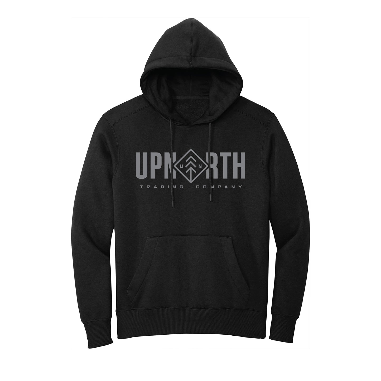 Charcoal/Black Diamond Text Hoodie