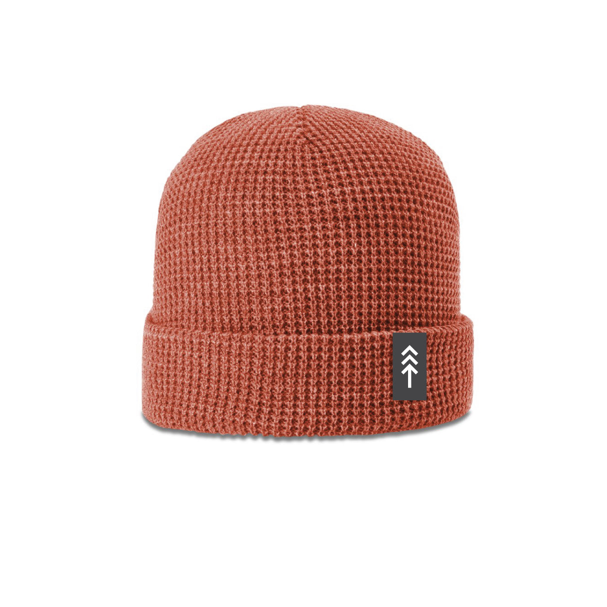 Rust Orange Waffle Beanie