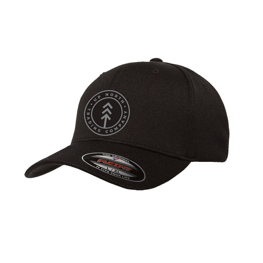 Black/Charcoal Round Lake Patch Flexfit