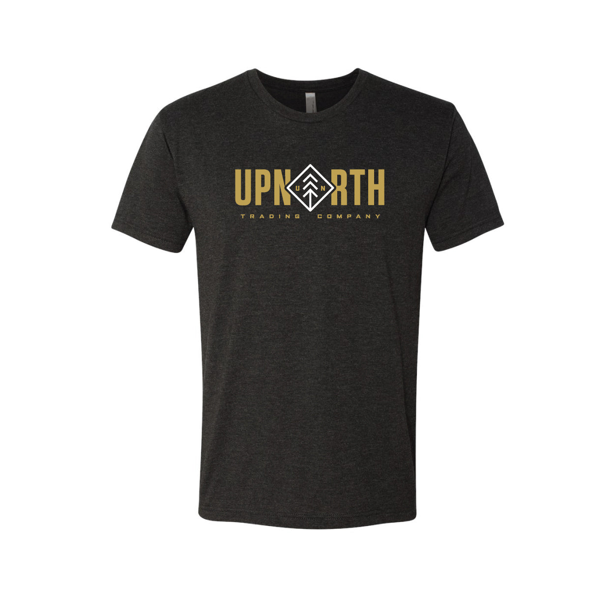 Heathered Black/Gold Diamond Text Tee