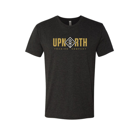 Heathered Black/Gold Diamond Text Tee