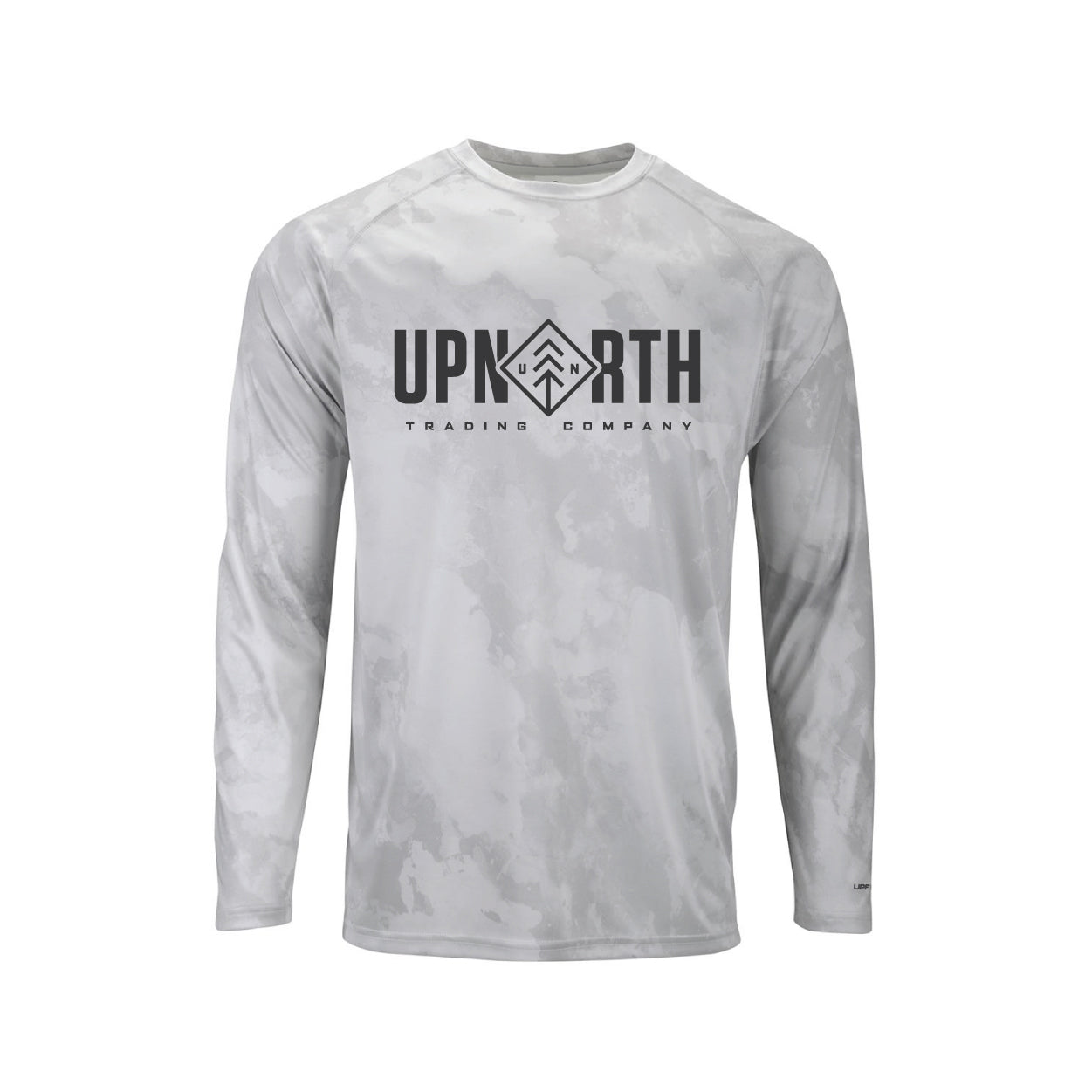 Silver Diamond Text Long Sleeve Performance Tee