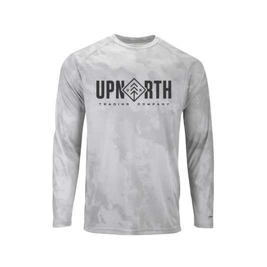 Silver Diamond Text Long Sleeve Performance Tee