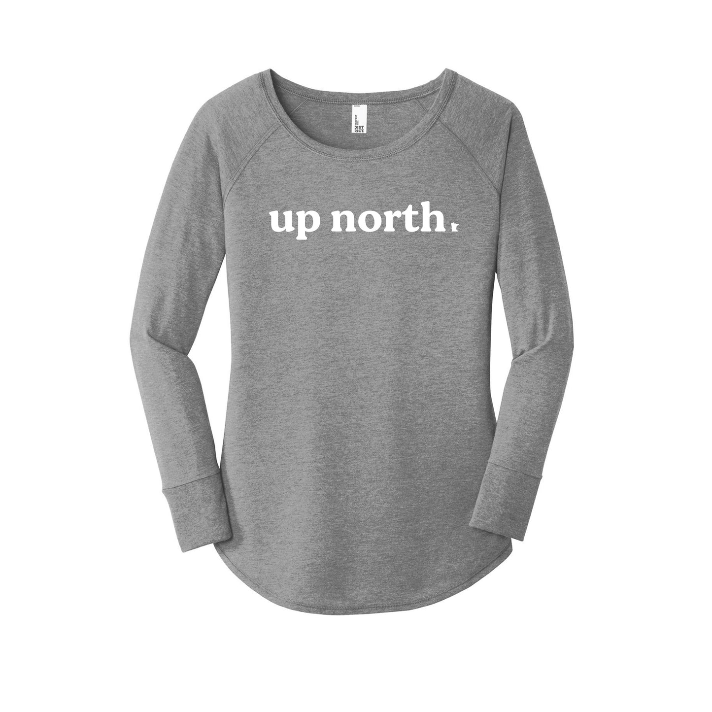 Women's Heather Grey MN Statement LS Tee